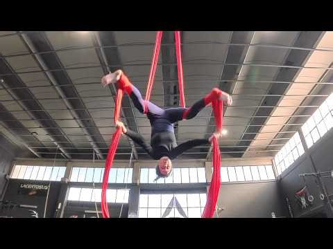 Aerial Silks Drop Crossback Pike to Scorpion