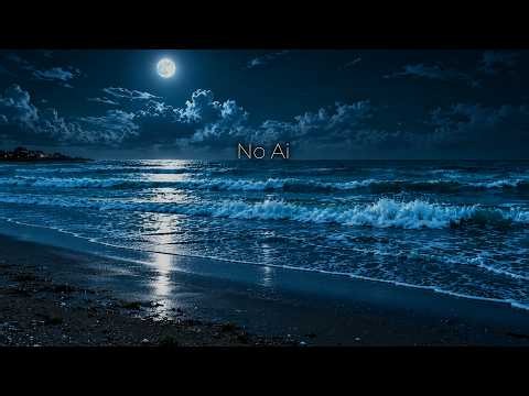 Sound of Ocean Waves Sleeping Under the Full Moon – Relaxing Nature Sounds for Stress Relief [No Ai]