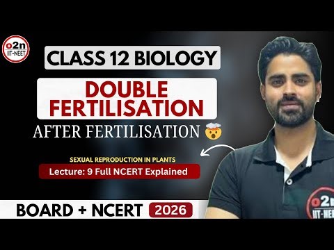Double Fertilisation & Post-Fertilisation Events 🌸 | Class 12 Biology | NEET 2026