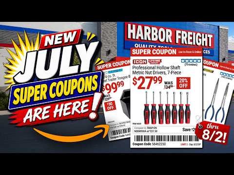 🚨 LEAKED! Harbor Freight Super Coupons Just DROPPED! Here's the INSANE Deals! Thru 8/2
