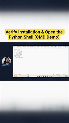 Verify installation and open the Python shell (CMD demo) | Euron #euron #euronsystems