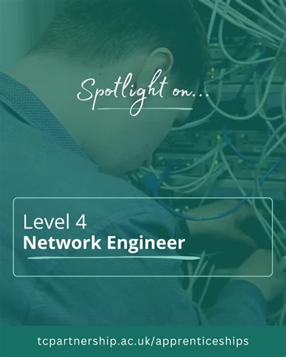 💪 Apprenticeship Spotlight: Level 4 Network Engineer Apprenticeship. 👉 https://lnkd.in/ewD8cXDP Behind every reliable business is a network engineer keeping everything connected. From designing… | The Colleges Partnership Ltd