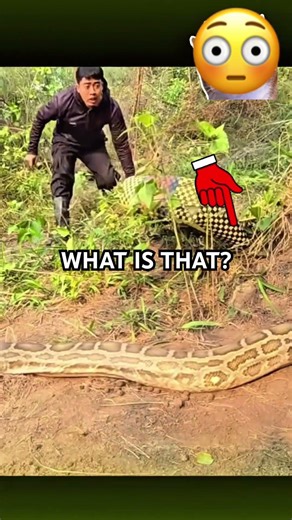 Unbelievable Discovery! 😂 The Giant Python Surprise! #Shorts