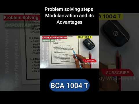 Problem Solving Steps & Modularization 🔧 | Advantages Explained | BCA Semester 1 | CCSU 2025-26