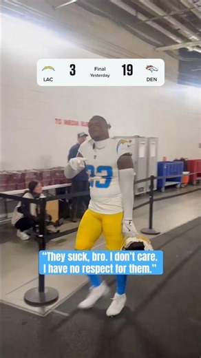 Tony Jefferson after losing to the Broncos 😅