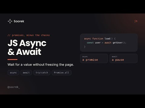 JavaScript async and await explained.