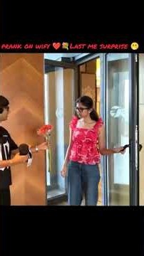 prank on wify ❤️ last me surprise 🫢 #souravjoshivlogs #souravjoshifunny #ytshorts #entertainment