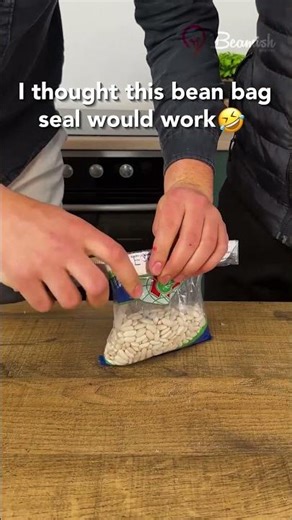I thought this bean bag seal would work 😅 #funny #bagsealing #trick