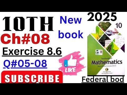 Class 10 Exercise 8.6 Maths Ch 08 NBF | Ex 8.6 class 10 | ex 8.6 math class 10 |ch 8 class 10