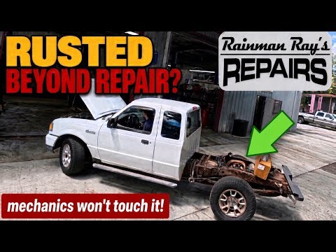 DANGER Ranger! Gas Tank Falling OUT! Rusted Frame Repair!!