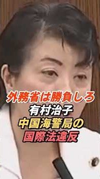 有村治子「外務省は勝負しろ」中国海警局の“無害通航”をめぐり追及