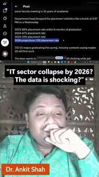 IT Sector Crash by 2026? Placement Data Reveals the Truth | Dr. Ankit Shah