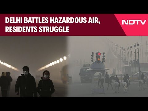 Delhi Air Pollution | Delhi Battles Hazardous Air, Residents Struggle Amid High Pollution