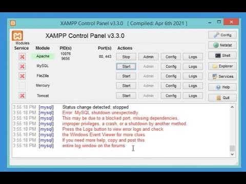 MySQL shutdown unexpectedly | FIXED XAMPP Error MySQL shutdown unexpectedly Repair Corrupted DB