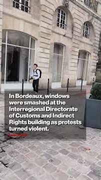 Rioters Target Police and SMASH Government Building in Violent France Protests #shorts