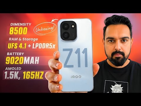 iQOO Z11 Unboxing || 165hz Refresh Rate || Dimensity 8500 || 9020mAh 🔥