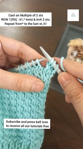 Easy knitting stitch pattern for beginners #knitting