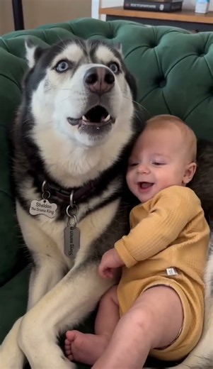 Funny Husky 😂 Sheldon Plays Gently With Leonard