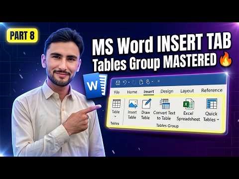 How to Create & Format Table in MS Word | Table Tutorial + Tips Tricks | Table Group in MS Word 2026