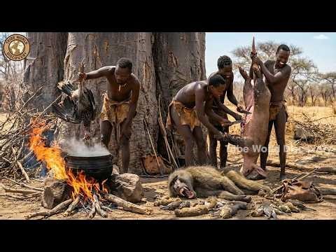The Hadzabe tribe's survival hunting: primitive meals amidst the harsh African landscape
