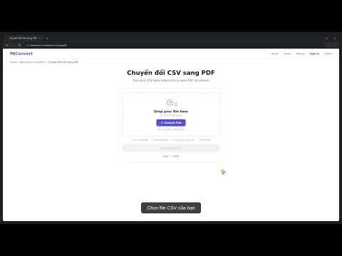 Công cụ chuyển đổi CSV sang PDF miễn phí — Nhanh & Dễ dàng
