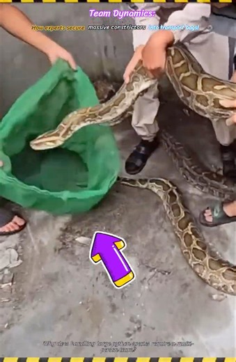 Team Effort: Bagging a Giant Python Safely 🐍