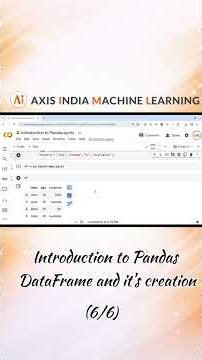 Introduction to Pandas DataFrame and it's creation #dataanlysis #datascience #pandas #explore #tech