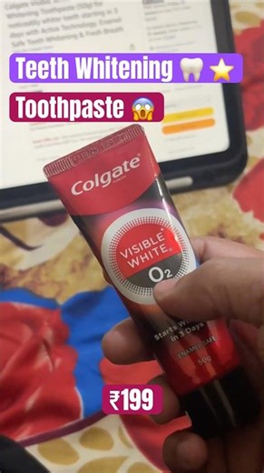 Colgate Visible W￼hite O2 Toothpaste Quickly Real Review #toothpaste #colgate #teethwhitening