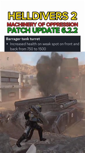 Barrager Tank BUFF After Patch Update 6.2.2 - Helldivers 2