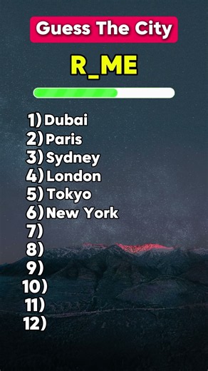 Can You Guess These 12 Famous Cities? 🌎 #shorts #viral #quiz #trivia #geography