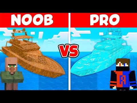 Noob vs Pro : Safest SHIP BATTLE Build Challange