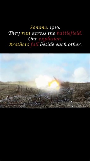 Brothers fall beside each other - Somme 1916