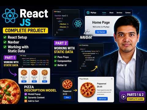 MERN Stack Pizza Delivery App Tutorial | React Setup to Pizza Description Model