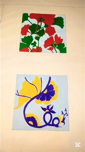 Flower Art with Complementary Colours 🌸🎨 | Color Contrast #Shorts