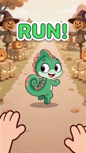 Nil's Halloween Color Run 🎃 Brain Break for Kids #shorts