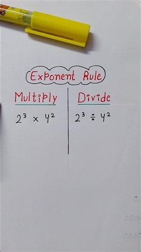 Exponent Rules Made Easy #shorts