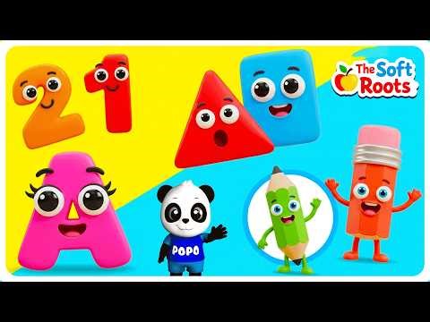 Preschool Learning activities for 3 year olds at home | Learn ABC Phonics Shapes Numbers Colors 🌈