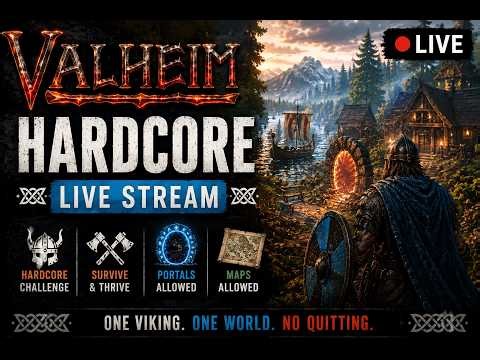 Valheim Hardcore | LIVE | Survive. Build. Conquer.