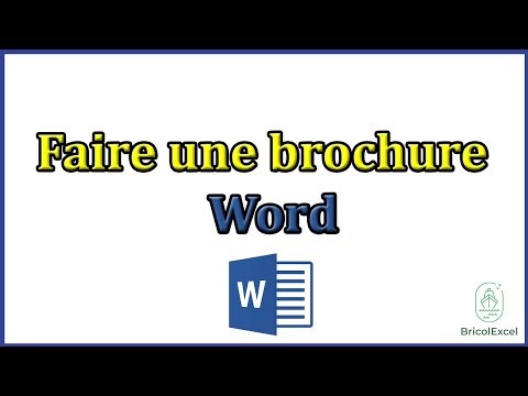 Comment faire une brochure sur word