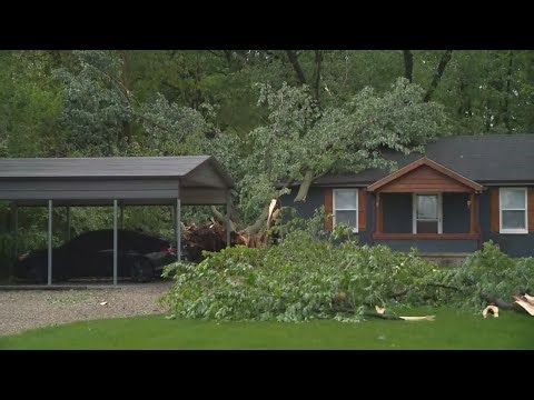 Tree falls into house, widespread damage reported in central Indiana after severe storms