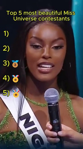 Top 5 Most Beautiful Miss Universe Contestants 👑✨
