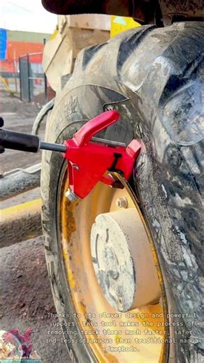 Heavy Truck Tire Removal Tool Fast Safe #shorts #viral #tools #machine