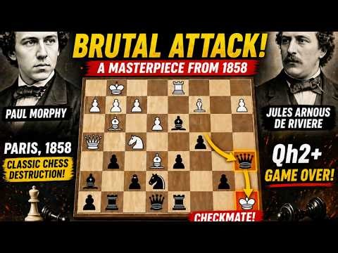 Morphy Chess Paul Morphy’s Brutal Attack 😱 Crushing Chess Masterpiece | King’s Gambit Destroyed ♟️🔥