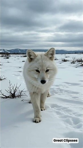 Arctic Fox Hunting in Snow ❄️ | Incredible Arctic Wildlife Moment #Shorts