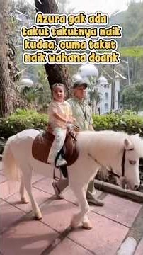 Azura wants to ride a horse to school because she's so hooked #attahalilintar #aurelhermansyah