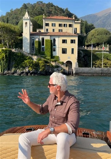Well worth the euro’s 🇮🇹🚤 Lake Como Boat Ride. You can rent your own boat and drive it yourself without a license and it’s a lot less expensive, or you can grab this Venetian boat with a driver for a lot less time, but honestly, we saw everything we felt like we needed to - and learned a lot about lake Como along the way- In the time of an hour and a half, and then of course moved right into wine and cheese. 🍷 #family #travel #girldad #babygirl #italy