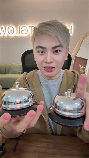 Silver Metal Call Bell — Front Desk Service Bell