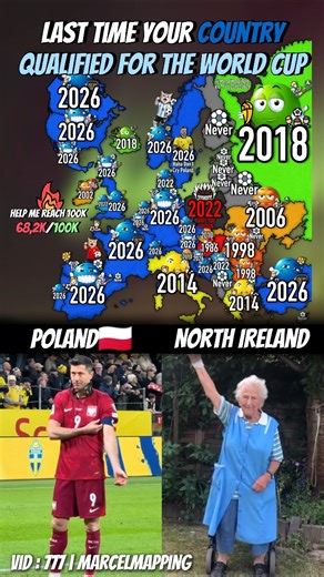 Last Time Your Country Qualified For The World Cup #mapping #map #shorts #popular #fyp