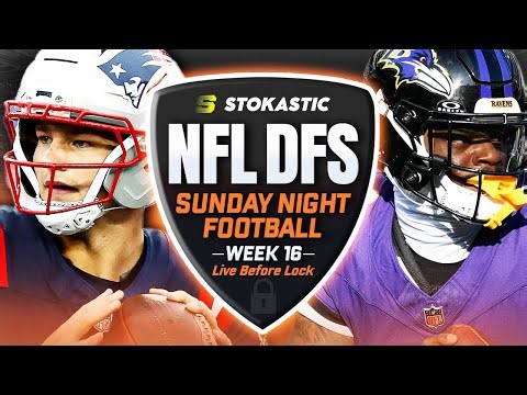 NFL DFS Showdown Live Before Lock | Patriots vs Ravens SNF Week 16 DFS Picks