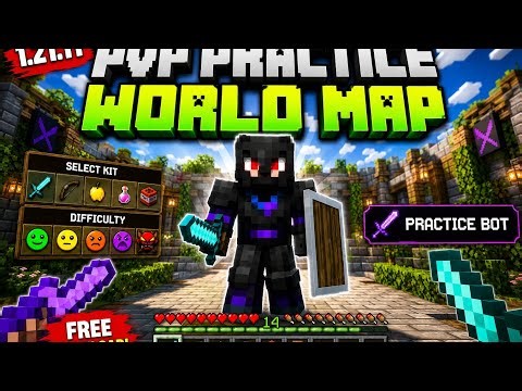 PvP practice map for java and mojo 1.21.11 #minecraft #videoviral #map #pvp 